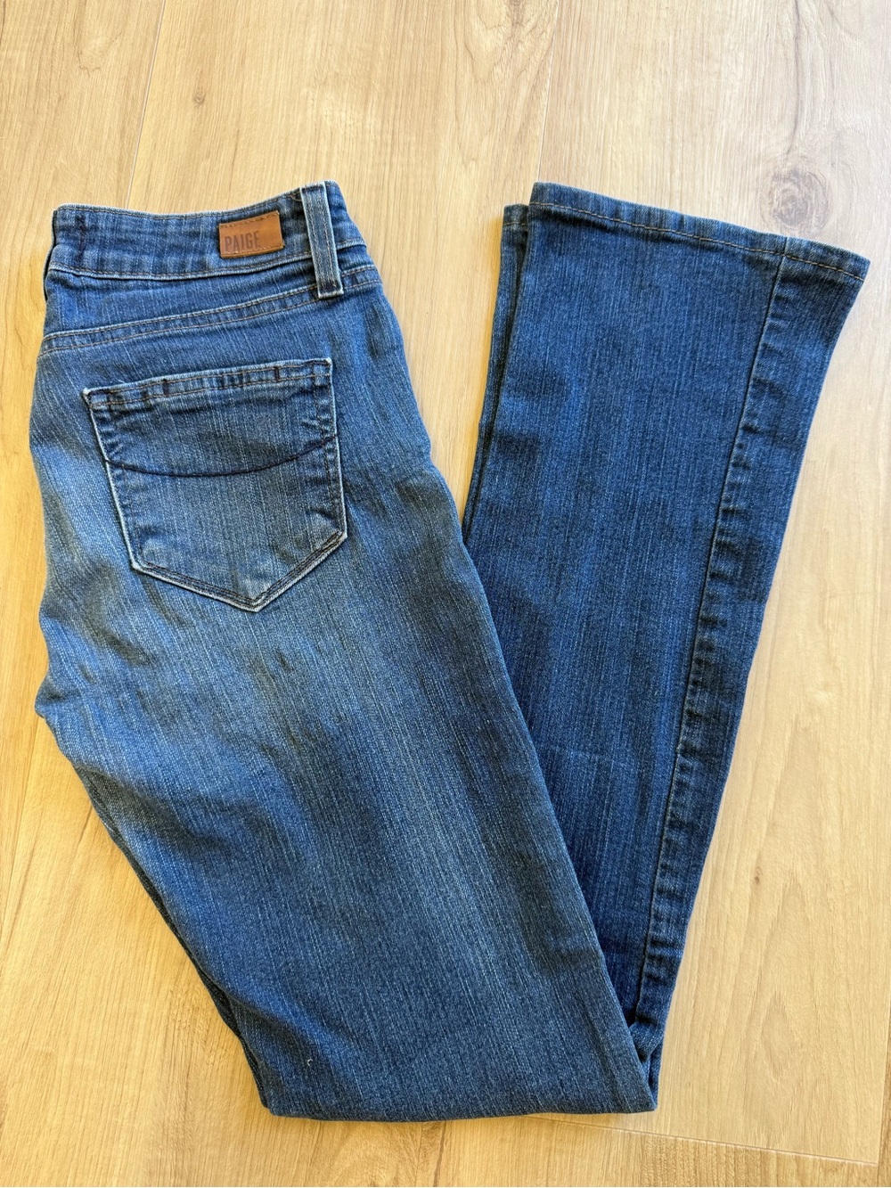 PAIGE Dark Blue Boot Cut Jeans
